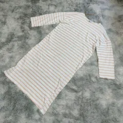 【SEVENDAYS=SUNDAY】セブンデイズサンデイ  ロングワンピース【L】カジュアル  ボーダー柄  レディース  白系  ホワイト【送料無料】