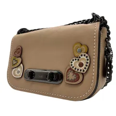 入手困難<!-利用不可文字-!>COACH ショルダーバッグ ハンドバッグ 2way 手提げ 肩掛け 斜め掛け ターンロック スワッガー ティーローズ チェーン シルバー金具