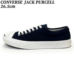 CONVERSE スニーカー コンバース ジャックパーセル ネイビー キャンバス 26.5cm CONVERSE JACK PURCELL 1CJ801 カジュアル 定番 クラシック 中古 ユーズド 匿名配送 アメリカ ブランド 日本国内流通の正規品です 紺