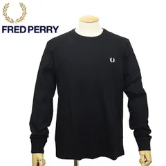 FRED PERRY (フレッドペリー) M8700 LONG SLEEVE CREW NECK T-SHIRT 長袖 クルーネック Tシャツ FP539 全2色 BLACK XL