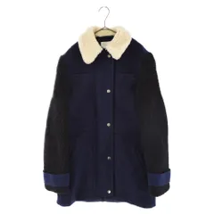 CARVEN (カルヴェン) 16AW 切替ボアコート 1001M26 ネイビー/ブラック レディースのサムネイル