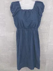 ◇ Khaju カージュ ウエストゴム ノースリーブ 膝丈 ワンピース ブルー レディース 【中古】 【1002800868292】のサムネイル