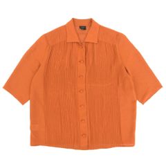 JEAN PAUL GAULTIER FEMME ジャンポール ゴルチエ フェム ギャザータックデザイン ボックスシルエット シャツ レディース オレンジ 40 90's