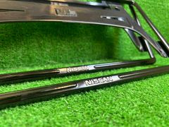 日産　ニッサン　純正　ナンバーフレーム　前後　黒