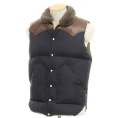 【中古】ロッキーマウンテンフェザーベッド Rocky Mountain FeatherBed ×ウェアハウス ダウンベスト ブラックxブラウン【サイズ38】【メンズ】のサムネイル