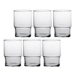 HSスタックタンブラー250ml 6個セット 00346HS 日本製 ガラスコップ コップ グラス 家庭用 業務用 飲食店 重なる 焼肉店 居酒屋 ポイント消化