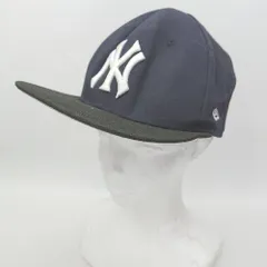 ◇ Θ NEW ERA ニューエラ 59FIFTY 刺繍 キャップ ネイビー系　ブラック系 サイズ59.6 メンズ E  【1507280006498】