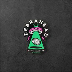 ZEBRAHEAD UFO×脳 個性派反射ステッカー（防水・アウトドア対応）