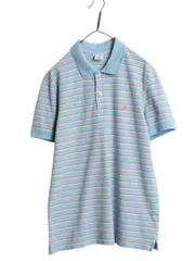 【お得なクーポン配布中!】 ブルックスブラザーズ ボーダー 鹿の子 半袖 ポロシャツ メンズ L 半袖シャツ コットン ワンポイント カットソー スリム フィット ボックス