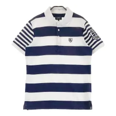 サイズ：5 PEARLY GATES パーリーゲイツ  半袖ポロシャツ ボーダー柄 ホワイト系 [240101430737] ゴルフウェア メンズ ストスト