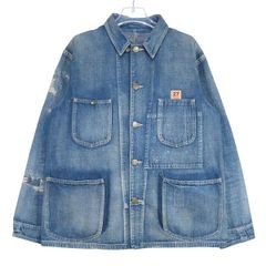 美品 New Manual ニューマニュアル LE CHORE JACKET J.B VOICE EXCLUSIVE JK-JBV-001 チョア ジャケット ジェービーボイス限定 カバーオール デニム ジャケット インディゴ アウター サイズフリー julz