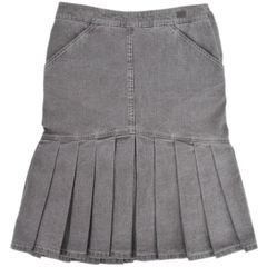 本物 シャネル CHANEL デニム スカート ボトムス 38 コットン エラスタン ブラウン レディース 衣類 洋服 中古 【フォロー割】