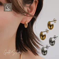 ピアス サージカルステンレス 金属アレルギー対応 18Kコーティング ぷっくりピアス レディース 大人 シンプル かわいい エレガント ジュエリー ゴールド シルバー 送料無料 プチプライス高見え CRAIFE