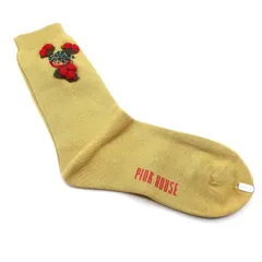 【新品・未使用品】ピンクハウス★木の実のモチーフが可愛い！　靴下　イエロー系　＊ｋ3555