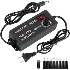 【在庫処分】アダプター 3~24V 3A 電源アダプター LCDディスプレイ搭載 3A 3V 4.5V DC 5V 6V 7.5V ボルト 9V 12V マルチ 15V 18V マルチ 21V 24V マルチ電圧 アダプター72W AC アダプター AC 安定のサムネイル
