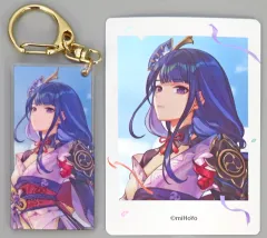 【中古】グッズセット 雷電将軍 1周年 アクリルキーホルダー＆チェキ風カードセット 「原神」 中国限定