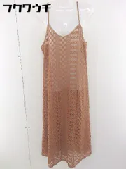 ◇ NATURAL BEAUTY BASIC レース キャミソール ロング ワンピース サイズM キャメル レディース  【1109130002539】のサムネイル