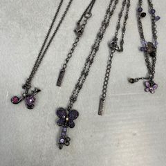 〈3点セット〉ANNA SUI アナスイ　ネックレス　ブレスレット　蝶々　イニシャル