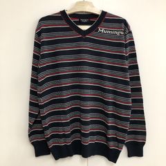 MUNSINGWEAR マンシングウェア 長袖 トップス Lサイズ メンズ ニット アクリル 麻 日本製 25d菊ST