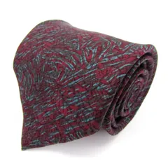 ピエールカルダン ブランド ネクタイ 総柄 花柄 パネル柄 グラデ シルク メンズ ブラウン Pierre Cardin 【中古】