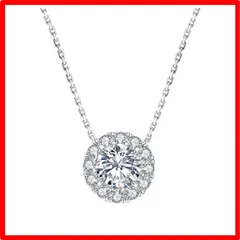 【送料無料 】 [KRKC] モアサナイト ネックレス シルバー925 レディース モアサナイト ペンダント 一粒ダイヤ 1ct 金属アレルギー対応 シンプル 