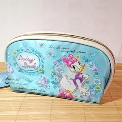 ディズニー ドナルドデイジー ガーリークローゼット ペンケース/12860 ラウンドファスナー シェル型 ブルー