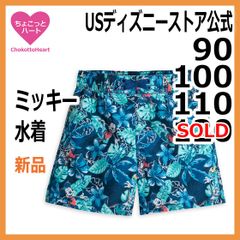 [미키 마우스] 키즈 수영복 수영 트렁크 Summer Fun 블루 90cm 100cm 110cm US 디즈니 스토어 일본 미발매 아이 소년