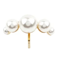 【B：ゴールド×ワンサイズ】[Cream dot. クリームドット公式] ヘアアクセサリー レディース ポニーフック ヘアフック ヘアカフス ヘアゴム シンプル 結婚式 大粒パール パール 大人 上品 エレガント シンプル 