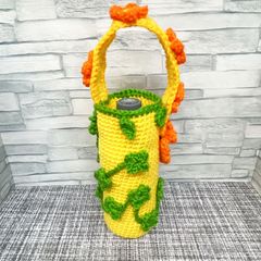ハンドメイド　ペットボトルカバー　フラワー