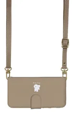 iPhone14ProMax ケース 手帳型 アイフォン14 プロマックス スマホケース スマホショルダー レザー ストラップ ビションフリーゼ 白い犬 ワンポイント かわいい 調節可能 130cm  カラー02