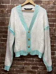 パームエンジェルスファイヤーパターンカーディガン