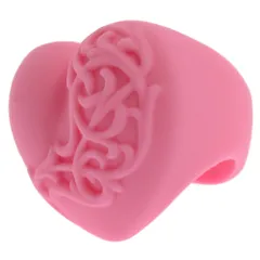 CHROME HEARTS クロムハーツ RUBBER Large Heart シリコンラバーラージハートリング ピンク スモール