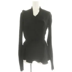 リックオウエンス Rick Owens 素材切替 背抜き ジャケット ノーカラー 38 黒 ブラック /MI ■OSのサムネイル