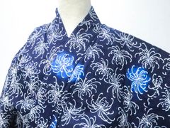 【京松】【着物】昭和レトロ 浴衣 乱菊尽くし文様  身丈約155.5cm 裄丈約65.5cm kyo7z06-568