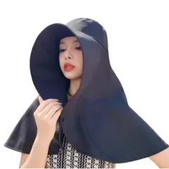 [RED RAY] [レッドレイ] レディース 帽子 UVカット ハット 紫外線対策 つば広 日焼け防止 アウトドア 日除け帽子 大きいサイズ かわいい カワイイ 可愛い おしゃれ オシャレ お洒落 かっこいい カッコイイ [ブラック] [Free Size]