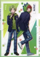 【中古】クリアファイル シヴァ＆じゃぱぱ オリジナルA5サイズクリアファイル 「ファミリーマート×カラフルピーチ キャンペーン ～カラフルピーチ学園始まるよ!～」 ビタミン・機能性飲料コース対象商品購入特典