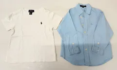 BURBERRY LONDON/バーバリーロンドン　長袖シャツ　100A　＆　POLO RALPHLAUREN/ポロラルフローレン　半袖Tシャツ　3T【中古品】
