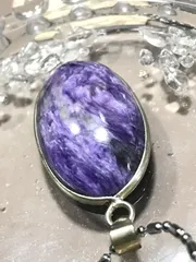 【チャロアイト/チャロ石】ペンダントトップ/ネックレス[2409