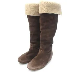 ファビオルスコーニ FABIO RUSCONI   ロングブーツ  ボア スエード   37（24.0cm相当）ブラウン