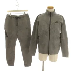 ナイキ NIKE セットアップ AS M NSW TCH FLC JKT PANT GX 1.0 テック フリース ジャケット パンツ ブルゾン スウェット 総柄 ロゴ L グレー 886173-091 886176-091 /IR ■GY18