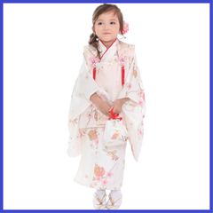 アンティーククリーム色着物単品☆七五三3歳 - メルカリ