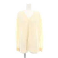 ナチュラルビューティーベーシック NATURAL BEAUTY BASIC 21SS シアーカーディガン ニット 長袖 Vネック M ライトベージュ /DF ■OS