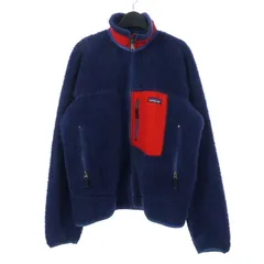 パタゴニア Patagonia ボアブルゾン フリースジャケット ロゴ M ネイビー/オレンジのサムネイル