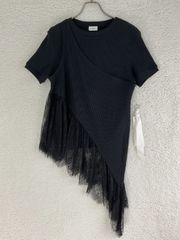 【お値引き交渉大歓迎】未使用 REKISAMI 1 ブラック レース付ワンショル＆半袖セットカットソー