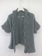 ◇ CIAOPANIC チャオパニック ニット 半袖 ガウンカーディガン サイズF グレー系 レディース P  【中古】 【1211140007883】