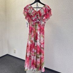【新品・未使用】JILLSTUART ジルスチュアート ノースリーブワンピース ブラーリングフラワープリント ロング ピンク サイズ0/XS