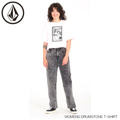 ボルコム 24SS VOLCOM Tシャツ カットソー レディース WOMENS DRUMSTONE T-SHIRT M/L トップス ゆったり 半袖 Tee シャツ B3512410 日本正規品