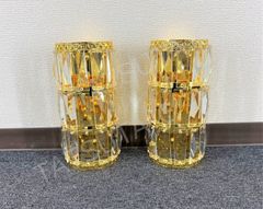 新品 壁掛 シャンデリア ２個セット BA15S口金仕様 フルゴールドメッキ 男の城 デコトラ/トラックシャンデリア/トラック野郎金華山/トラック用品/車用品/カー用品/トラック部品/C0612S