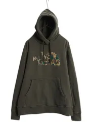 【お得なクーポン配布中!】 ノースフェイス 迷彩 ロゴ プリント スウェット フード パーカー メンズ XL / プルオーバー 裏起毛 トレーナー ワンポイント 大きいサイズ