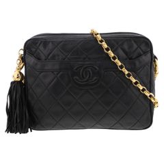 【中古】 CHANEL （シャネル） ﾏﾄﾗｯｾ ﾁｪｰﾝ ｼｮﾙﾀﾞｰﾊﾞｯｸﾞ バッグ ショルダー/メッセンジャーバッグ フリンジタッセル マトラッセ Black ブラック ラムスキン A01287 GD金具 used:B